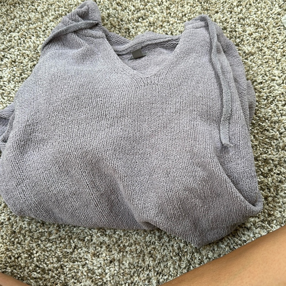 lavender hooded sweater from aerie